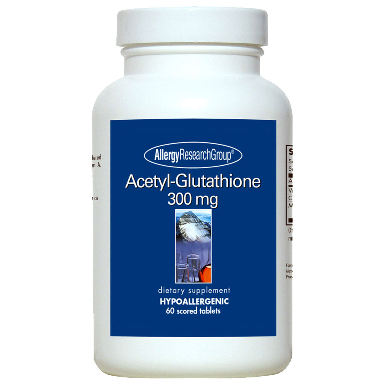 aseedalated glutathione Acetyl-Glutathione 300 mg 60 tabs 120 capsules Servings Per Meet your skin's new pearly skin Packs:Pack of 6