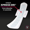 U by Kotex All Nighter Ultra Thin Pads with Wings, Extra Heavy Overnight (60 ct.)