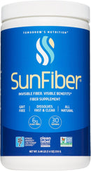 Tomorrow's Nutrition, Sunfiber, Prebiotic Fiber Supplement for Digestive Health, Low FODMAP, Gluten-Free 30 Servings