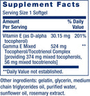 Gamma E Mixed Tocopherols & Tocotrienols 60 softgels