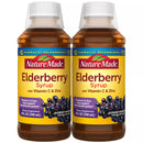 Nature Made Black Elderberry Syrup with Zinc and Vitamin C, for Immune Support Help, Blueberry Pomegranate Flavor, (8 fl., oz. 2 pk)