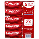 Colgate Optic White Advanced Teeth Whitening Toothpaste, Sparkling White (4.2 oz., 5 pk.)