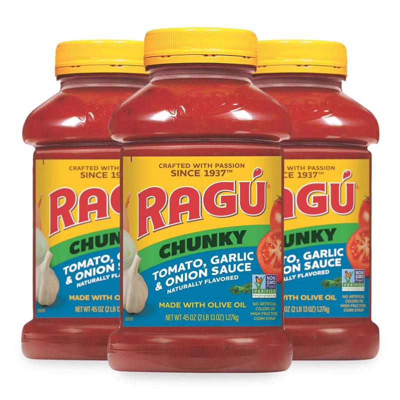 Ragu Chunky Tomato, Garlic and Onion Pasta Sauce (45 oz., 3 pk.)