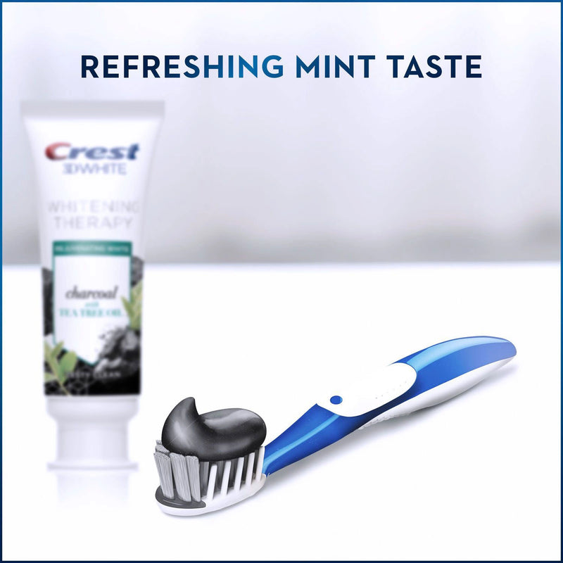 Crest Charcoal 3D White Toothpaste, Whitening Therapy, with Tea Tree Oil, Refreshing Mint Flavor (4.1 oz., 3 pk.)