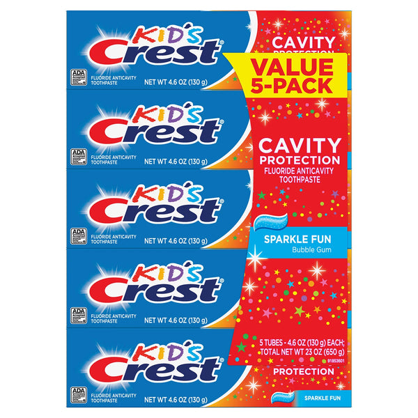 Crest Kid's Toothpaste, Sparkle Fun (4.6 oz., 5 pk.)