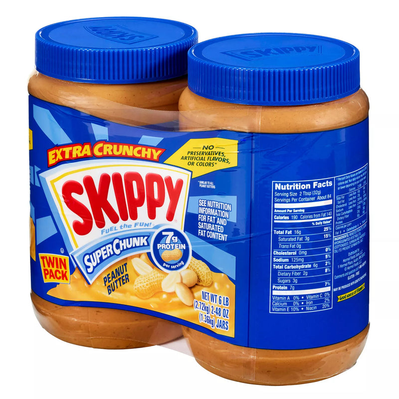 Skippy Super Chunk Peanut Butter (48 oz., 2 pk.)