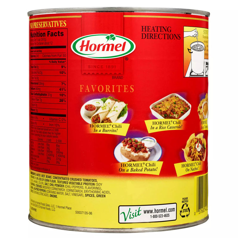 Hormel Chili With Beans (108 oz. )