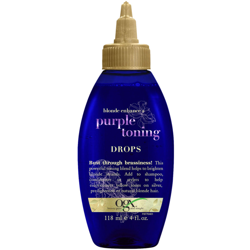 OGX Blonde Enhance+ Purple Toning Shampoo and Drops (2 Shampoo & 1 Drop)