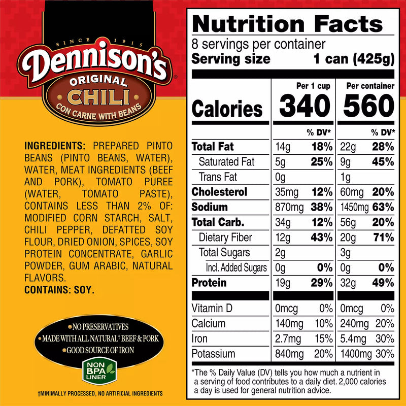 Dennison's Chili With Beans (15 oz., 8 pk.)