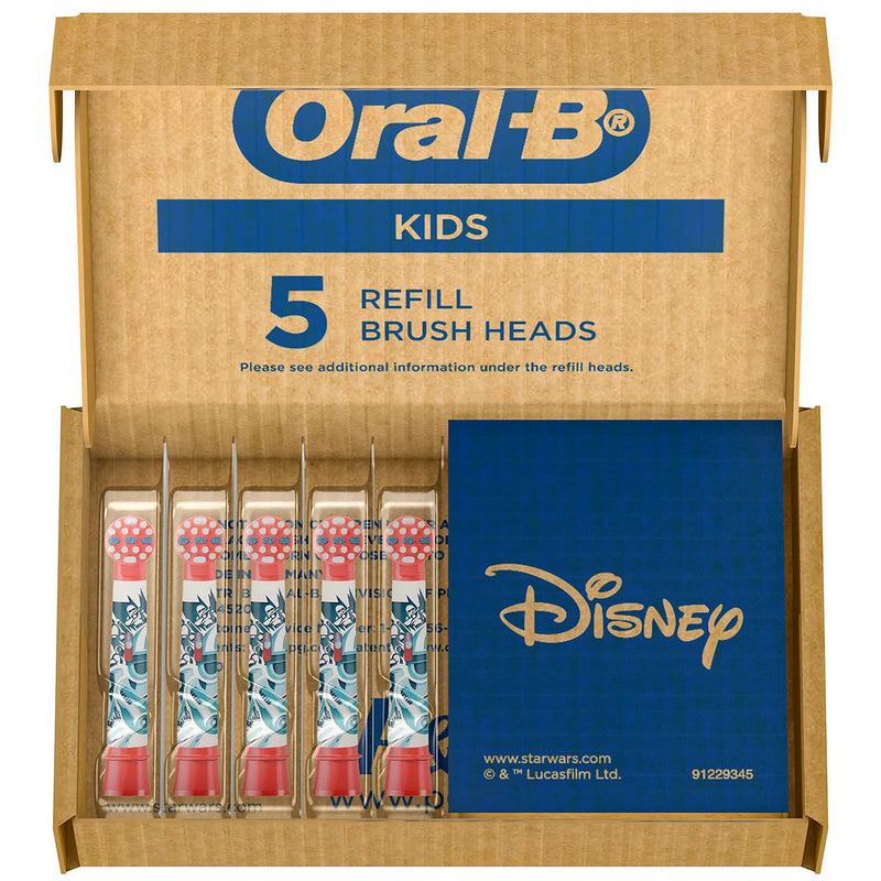 Oral-B Kids Extra Soft Replacement Brush Heads, Star Wars (5 ct. Refills)