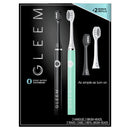Gleem Electric Toothbrush, Battery Powered, Soft Bristles, Black and White (2 pk.)