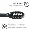 Gleem Electric Toothbrush, Battery Powered, Soft Bristles, Black and White (2 pk.)