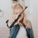 Gleem Electric Toothbrush, Battery Powered, Soft Bristles, Black and White (2 pk.)