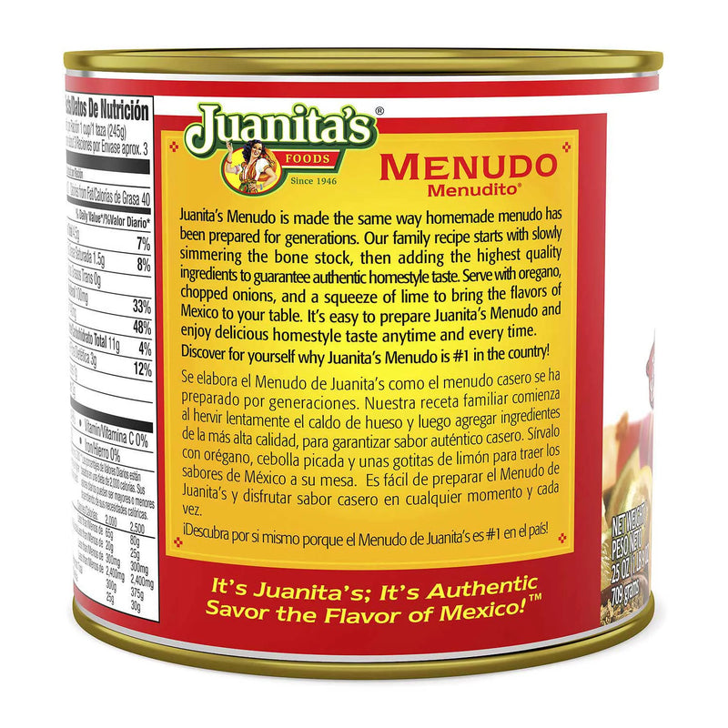 Juanita's Foods Original Canned Menudo (25 oz., 3 p.k)