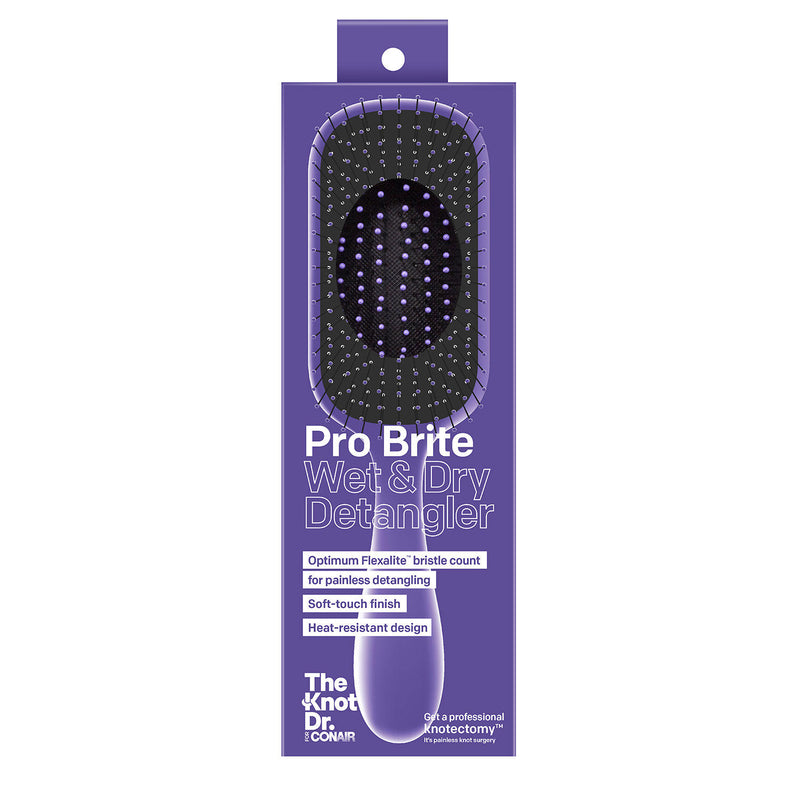 The Knot Dr. for Conair Pro Brite Detangling Hairbrush, Choose Your Color