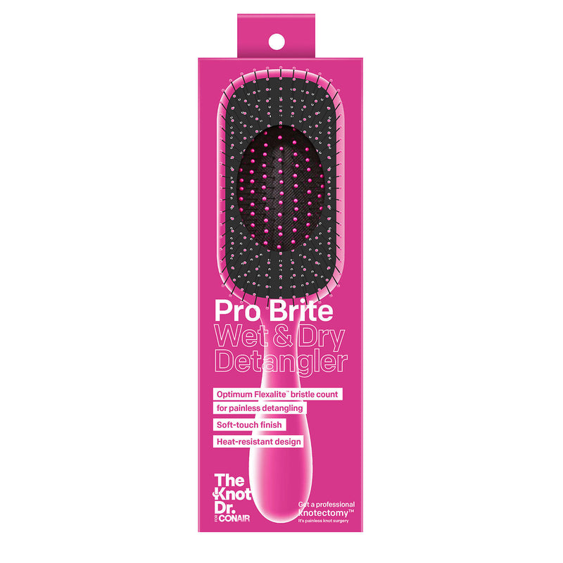 The Knot Dr. for Conair Pro Brite Detangling Hairbrush, Choose Your Color