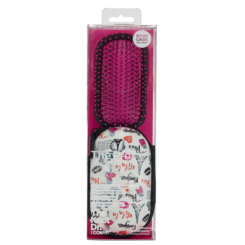 The Knot Dr. for Conair The Pro Detangling Hairbrush with Case, Choose Your Color