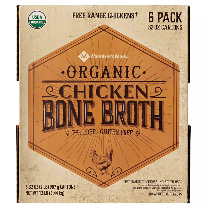 Member's Mark Organic Chicken Bone Broth (32 oz., 6 pk.)