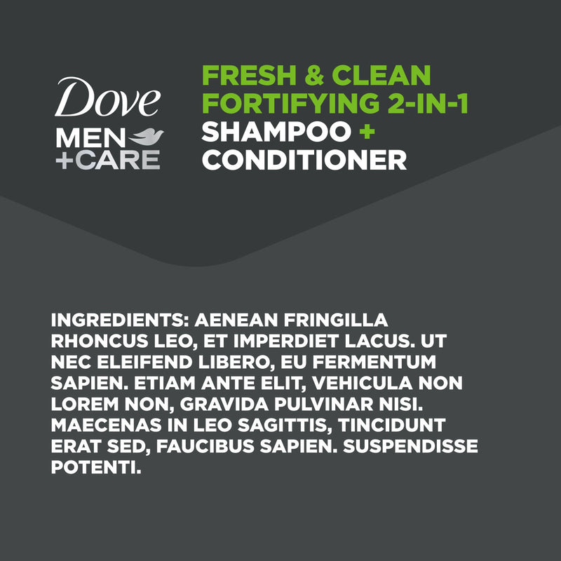 Dove Men+Care 2-in-1 Shampoo + Conditioner, Fresh & Clean (40 fl. oz.)