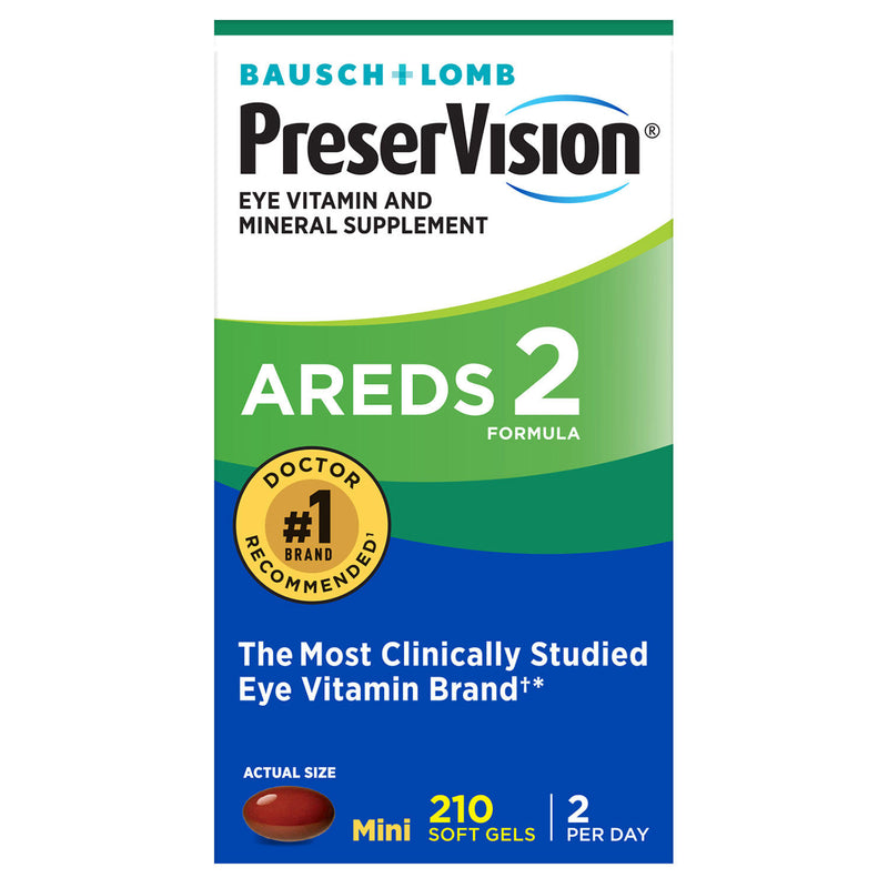 مكمل غذائي Bausch + Lomb PreserVision AREDS 2 (210 قيراط)