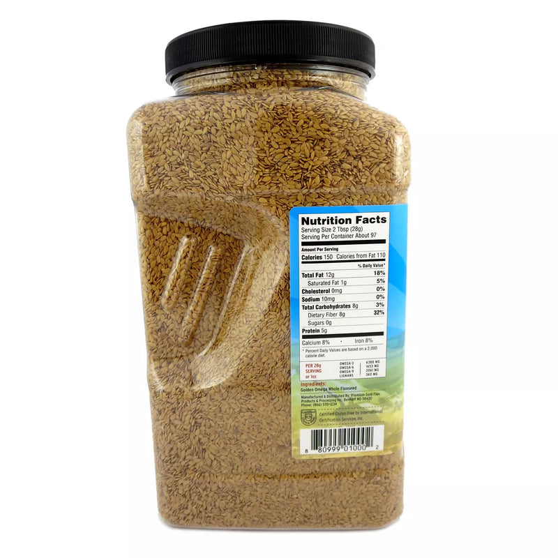 Premium Gold Whole Flaxseed (96 oz. ea., 4 ct. case)