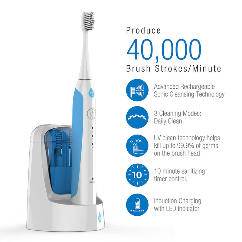 Pursonic Sonic SmartSeries Electronic Power Rechargeable Toothbrush with UV Sanitizing Function