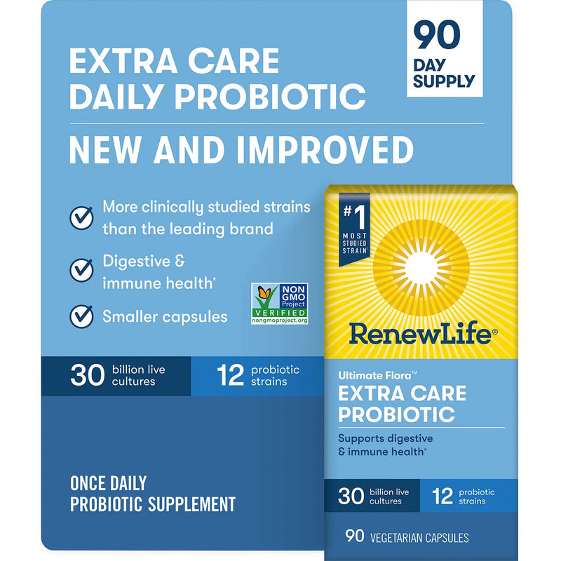 Renew Life Ultimate Flora Probiotic Extra Care, 30 billion (90 vegetable capsules)
