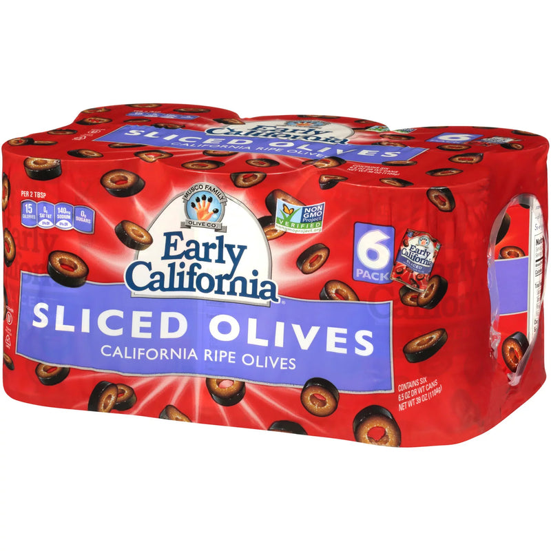 Early California Sliced Olives (6.5 oz., 6 pk.)