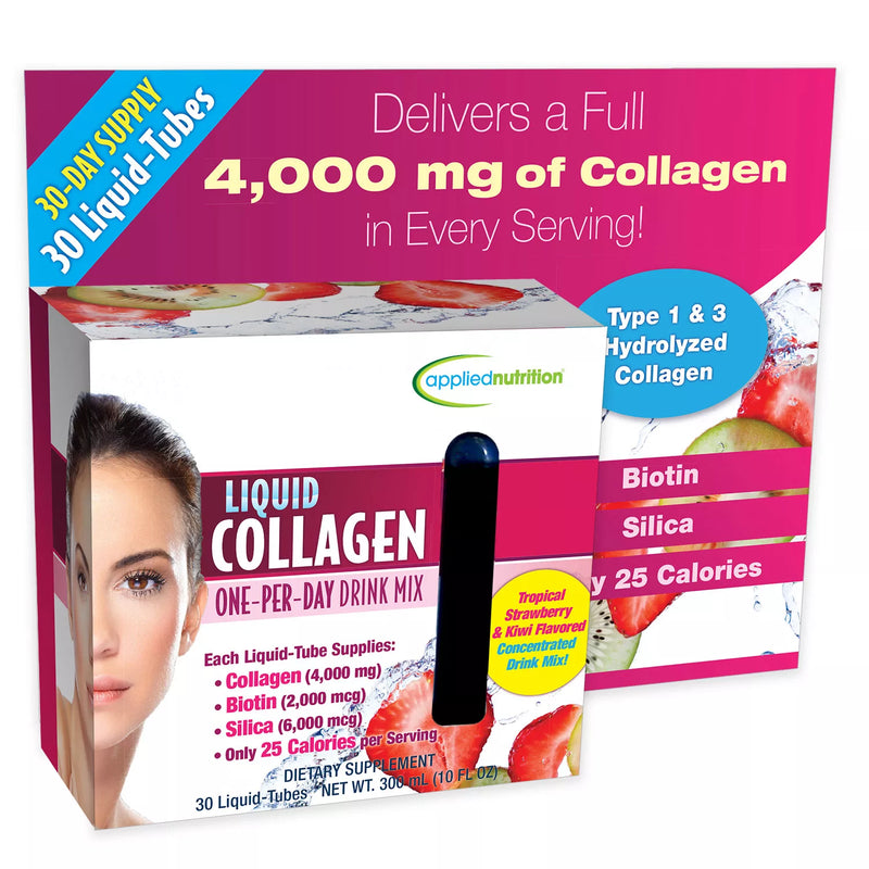 Applied Nutrition Liquid Collagen Tropical Strawberry & Kiwi (10mL each, 30 ct.)