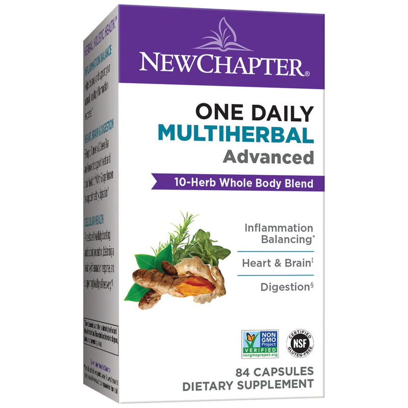 New Chapter One Daily Multiherbal Advanced, 10가지 허브와 강황 및 생강 혼합(84캐럿)