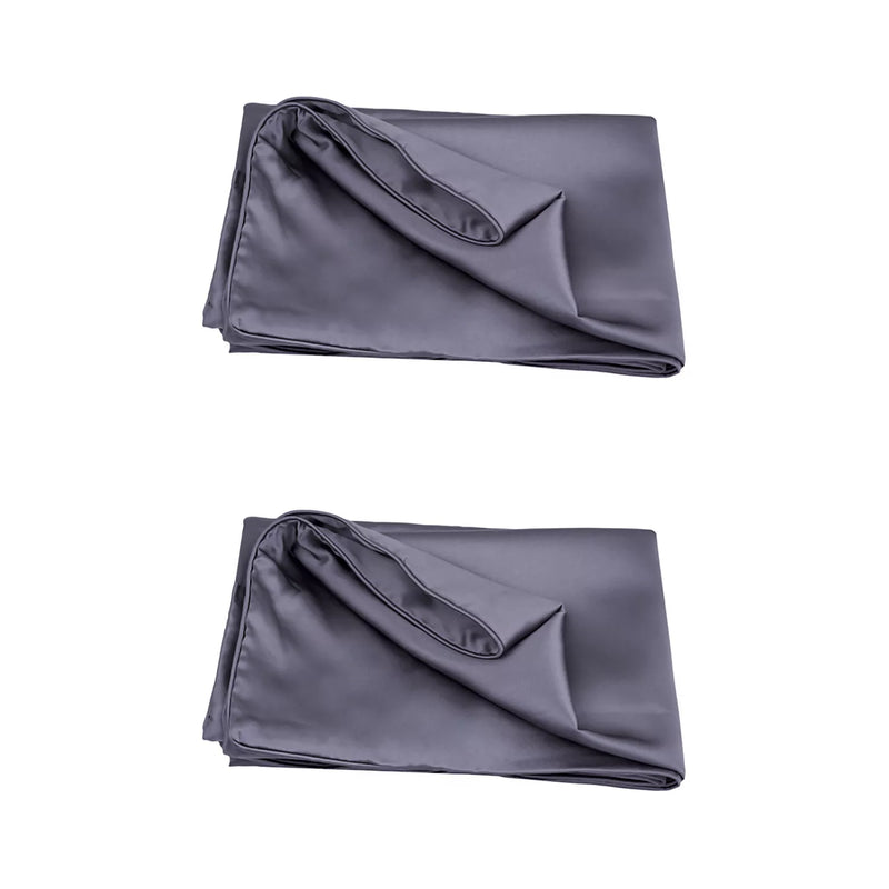 Mend Silk Beauty Pillowcase, King - Gunmetal (2 pk.)