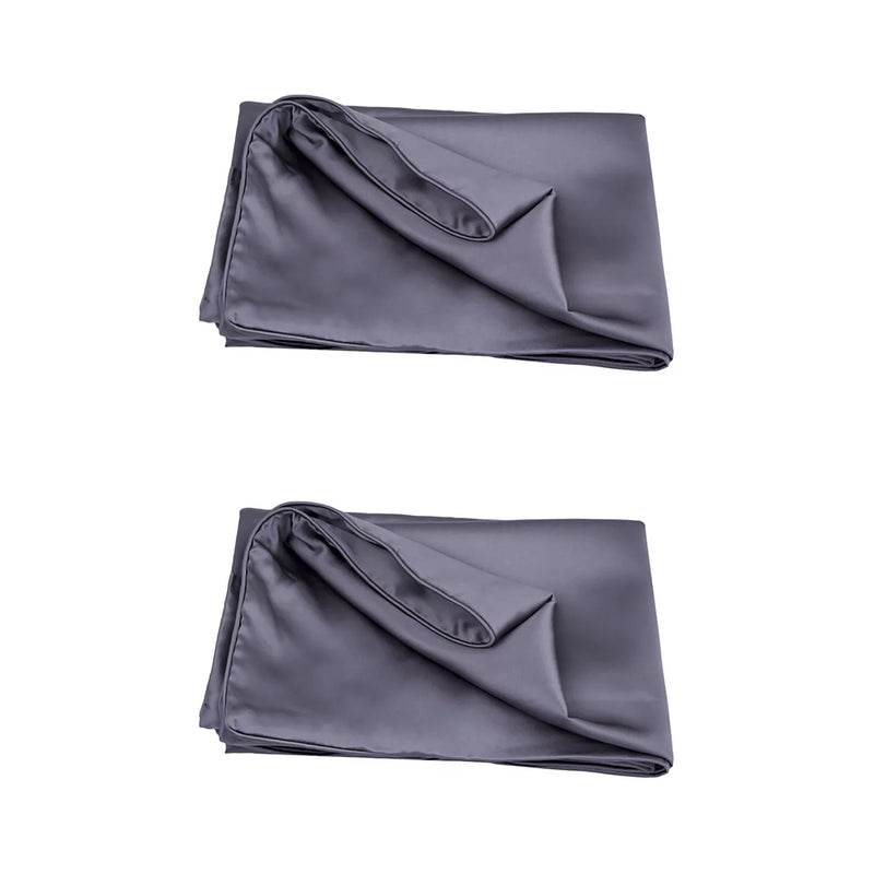Mend Silk Beauty Pillowcase, Standard/Queen - Gunmetal (2 pk.)