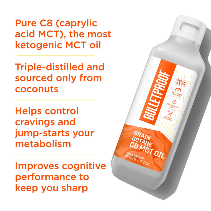 Bulletproof Brain Octane C8 MCT Oil (32 oz)