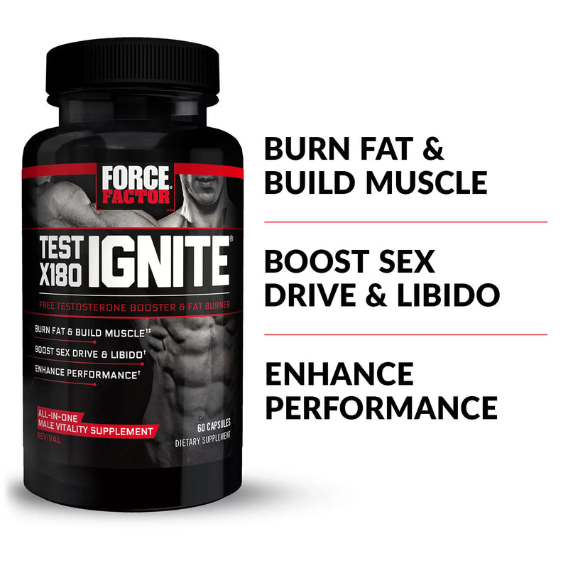 اختبار عامل القوة X180 Ignite Testosterone Booster (120 ct. ، 2 pk.)