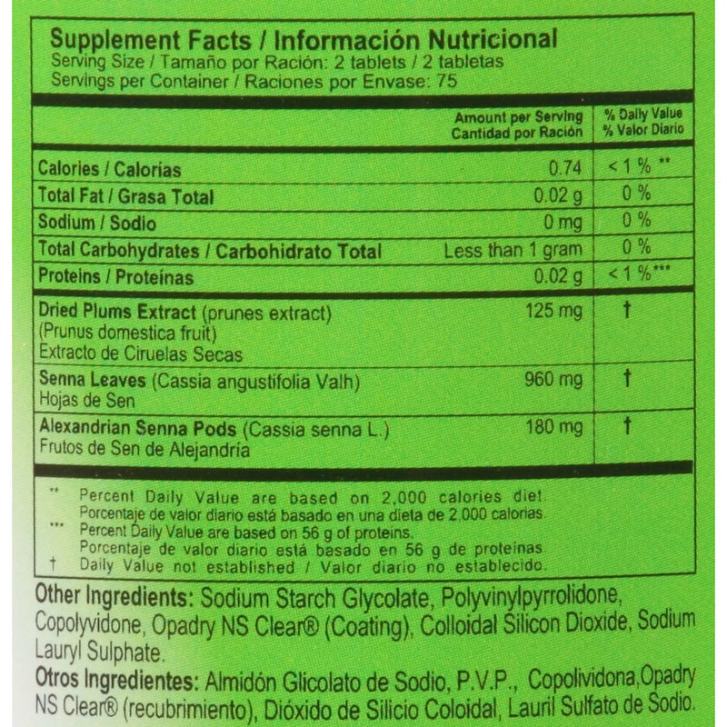 Prunelax Dried Plum & Senna Supplement Tablets (150 ct.)