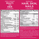 Pink Beauty Bundle: Multi Vitamin for Her & Hair, Skin, & Nails Gummies (60 ct./pk.)