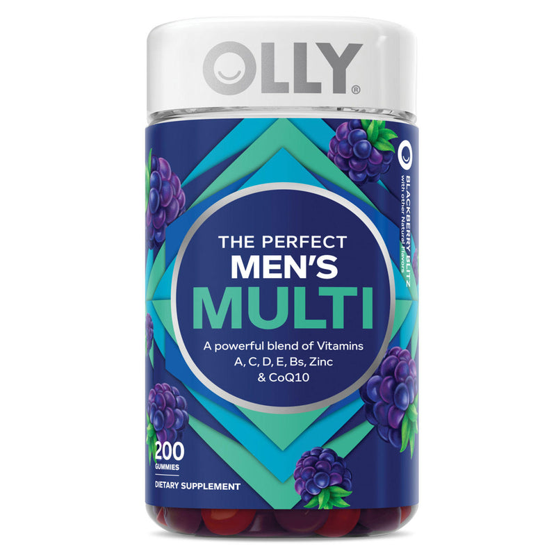 OLLY メンズ マルチビタミン グミ ブラックベリー味 (200 ct.)