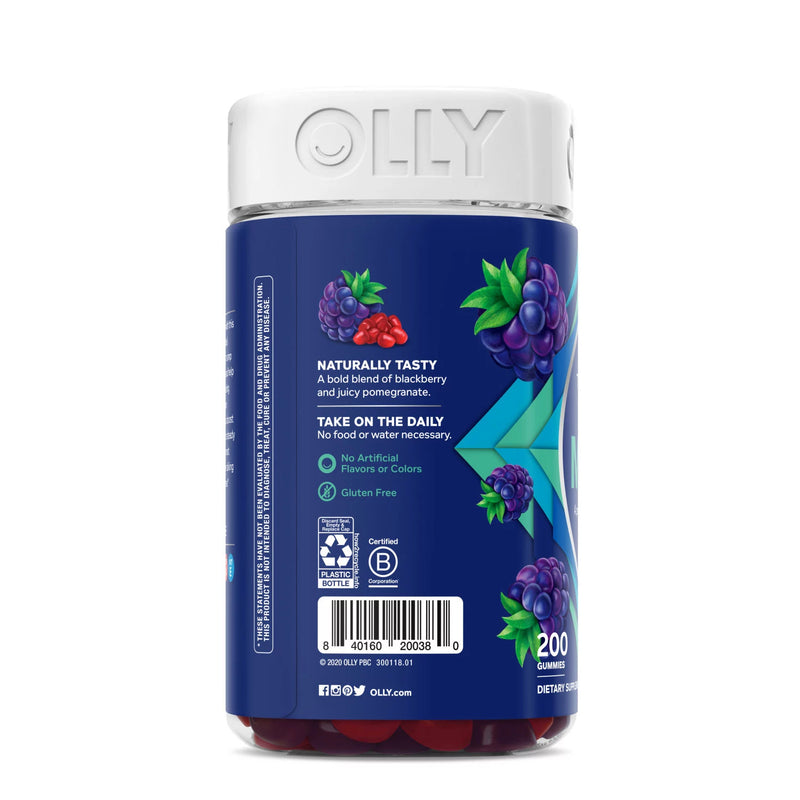 OLLY Men's Multivitamin Gummy, Blackberry Flavor (200 ct.)