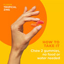 OLLY Hello Happy Gummy Worms, Mood Balance Support with Vitamin D, Adult Chewable Supplement, Tropical Zing (130 ct.)