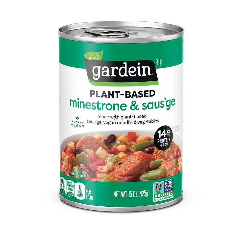 Gardein Plant Based Minestrone & Saus'ge Soup (15 oz., 6 pk.)