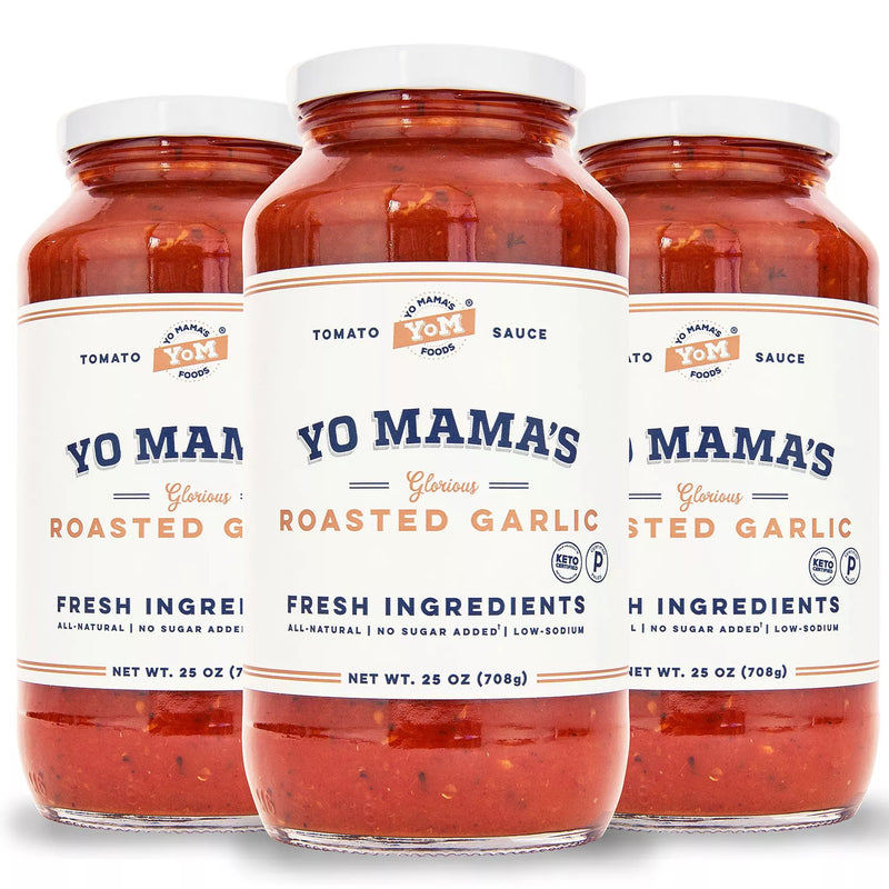 Yo Mama's Foods Low-Carb Roasted Garlic Sauce (25 oz., 3pk.)
