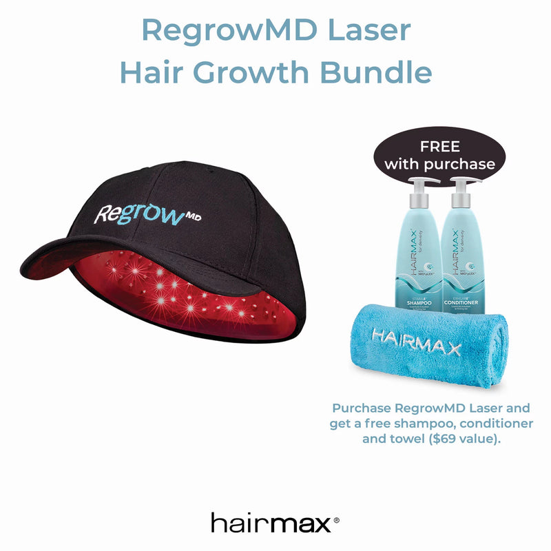Hairmax RegrowMD 272 Cap Bundle with Shampoo, Conditioner and Towel