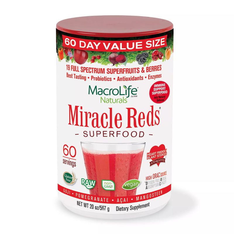 MacroLife Naturals Miracle Reds 슈퍼푸드 밸류 사이즈(60캐럿)