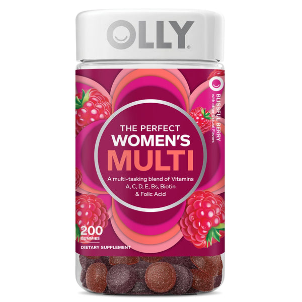 OLLY 女性用マルチ ビタミン グミ、ビオチン入り、ブリスフル ベリー (200 カラット)