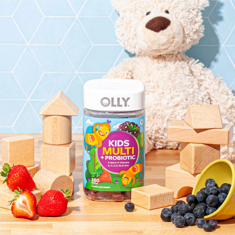 OLLY Kids Multi + Probiotic Yum Berry Punch Vitamin Gummies (160 ct.)