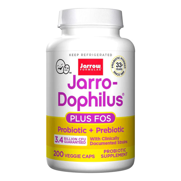 Jarrow Formulas Jarro Dophilus Plus Fos 3 4 مليار Cfu 200 كبسولة نباتية