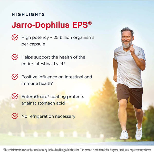 Jarrow Formulas Jarro-Dophilus EPS 250억 60 Enteroguard 야채 캡