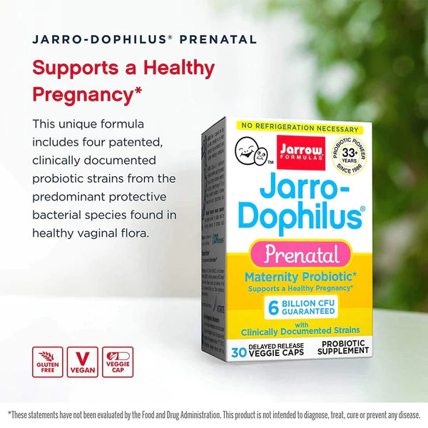 Jarrow Formulas Jarro-Dophilus Prenatal 6 Billion 30 Veggie Caps
