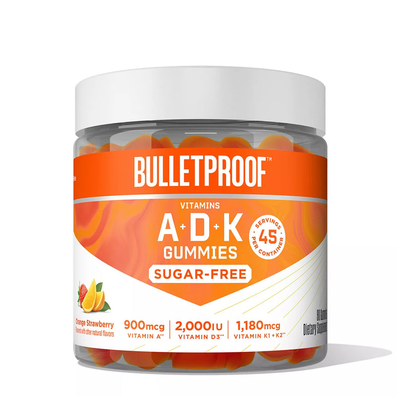 Bulletproof ビタミン A+D+K グミ、オレンジ ストロベリー (90 ct.)