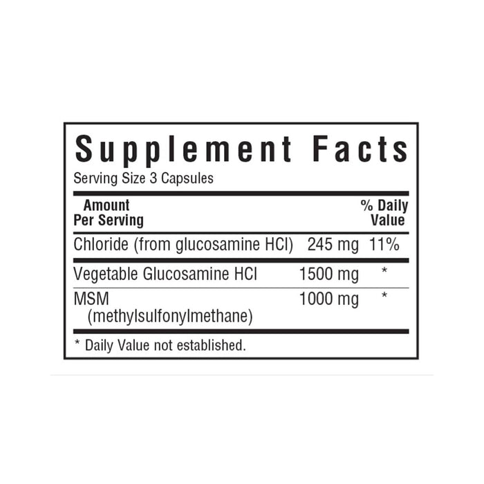 Bluebonnet Vegetarian Glucosamine & MSM 120 Veg Capsules